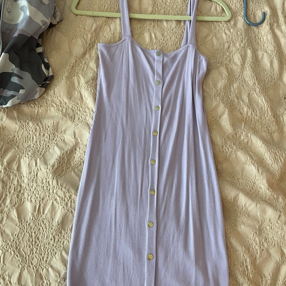 Lilac Ribbed Dress - M - Picture 6 of 12